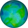 Antarctic ozone map for 2025-03-04